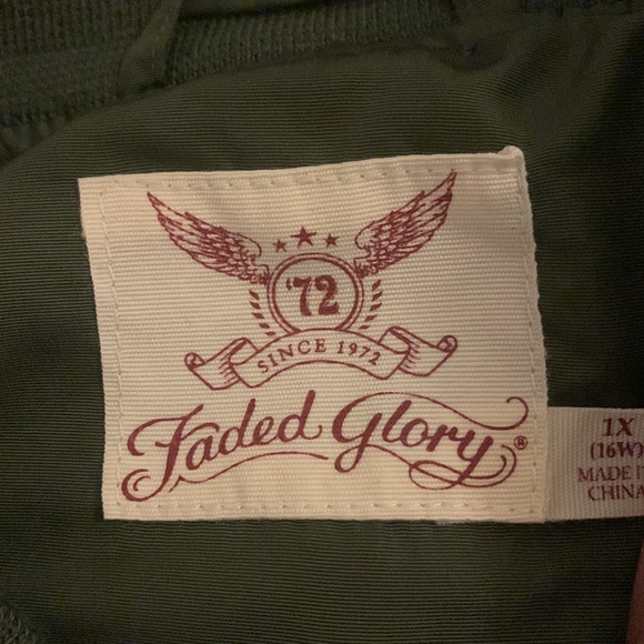 Faded Glory Army Green bomber jacket - Picture 4 of 6